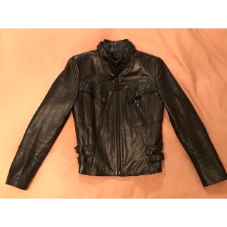 本革 ITALY ライダースジャケット 革ジャン S~M,55size(ライダースジャケット)