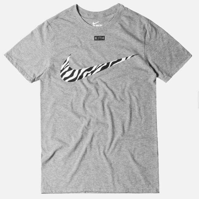 送料無料 KITH NIKE BIG SWOOSH TEE GREY M