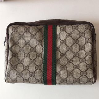 グッチ(Gucci)のGUCCI【グッチ】クラッチバッグ ヴィンテージ オールドグッチ 茶色 正規品(その他)