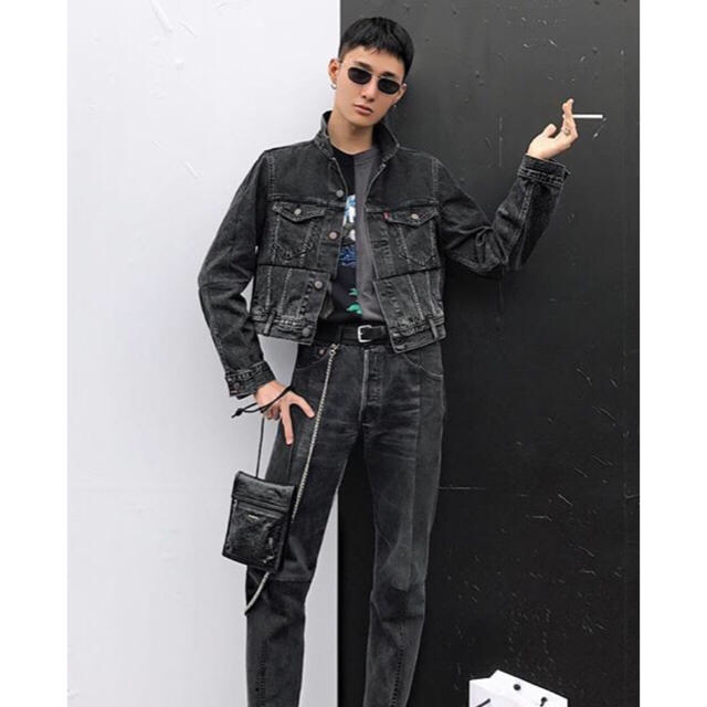 BALENCIAGA 18SS Swing Denim Jacket グレー