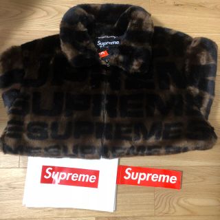 シュプリーム(Supreme)のSupreme faux fur bomber XLサイズ brown(その他)