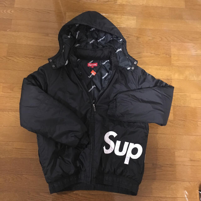 品質満点! Supreme - logo side sideline supreme ダウンジャケット