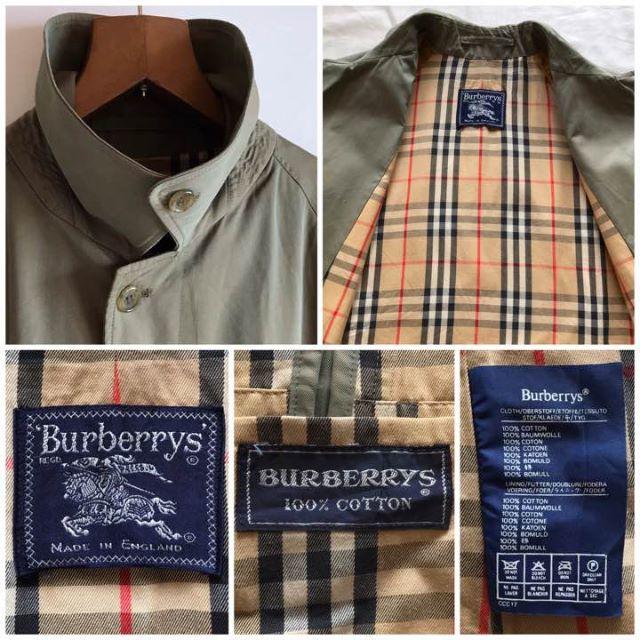 BURBERRY(バーバリー)の英国製 バーバリー ヴィンテージ バルマカーンコート 玉虫色 カーキ レディースのジャケット/アウター(スプリングコート)の商品写真