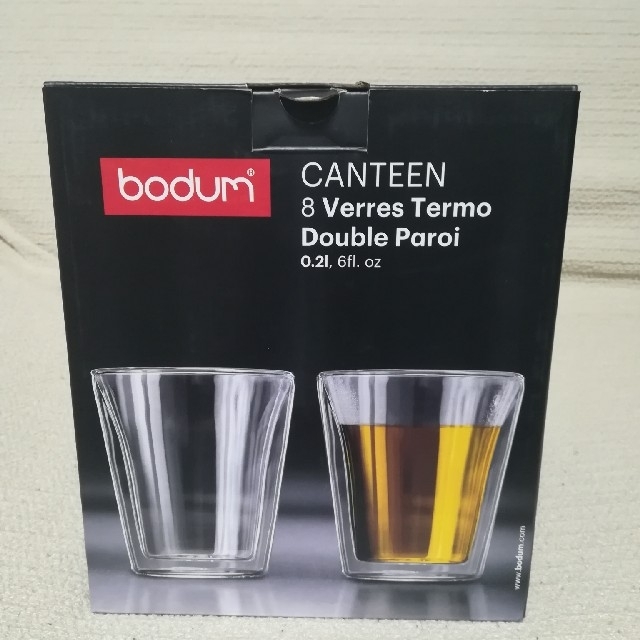 bodum(ボダム)のボダム bodum CANTEEN 耐熱二重構造 カップ コップ グラス４個  インテリア/住まい/日用品のキッチン/食器(グラス/カップ)の商品写真