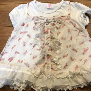 アクシーズファム(axes femme)の子供120サイズリボンＴシャツ(Tシャツ/カットソー)