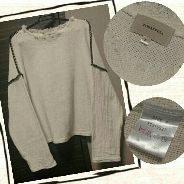 TODAYFUL ステッチリネンニット 3