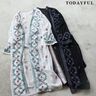 トゥデイフル(TODAYFUL)の【yuu様専用】todayful エンブロイダリー ロング ガウン(ガウンコート)