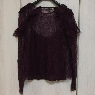 ザラ(ZARA)のZARA レース トップス(カットソー(長袖/七分))