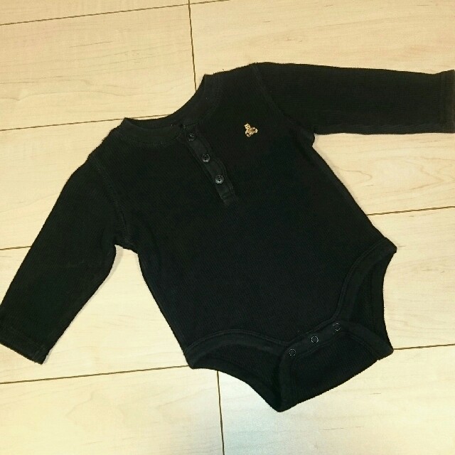 babyGAP(ベビーギャップ)の80 babygap ロンパース ワッフル素材 キッズ/ベビー/マタニティのベビー服(~85cm)(ロンパース)の商品写真