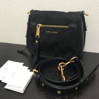 マークジェイコブス(MARC JACOBS)のマークジェイコブス《美品》ショルダーバッグ  黒  ナイロン  2way(ショルダーバッグ)