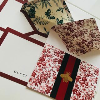 グッチ(Gucci)のグッチ メッセージカード セット /リボン ラッピング(カード/レター/ラッピング)