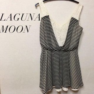 ラグナムーン(LagunaMoon)のLAGUNAMOON ボーダーワンピ(ミニワンピース)