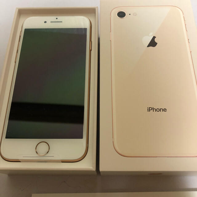 iPhone - 新品未使用 iphone8 64gb au simロック解除済み ゴールド