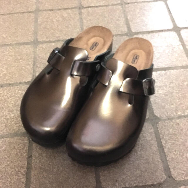 birkenstock ボストン 38 メタリック