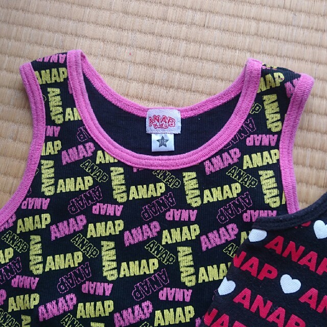 ANAP Kids(アナップキッズ)のANAPKidsタンクトップ２枚セット キッズ/ベビー/マタニティのキッズ服女の子用(90cm~)(Tシャツ/カットソー)の商品写真