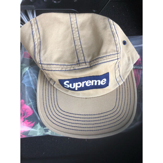 Supreme Contrast Stitch Camp Cap Tan 茶