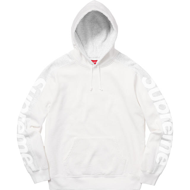 Sサイズ Supreme Sideline Hooded 袖ロゴ パーカー 白