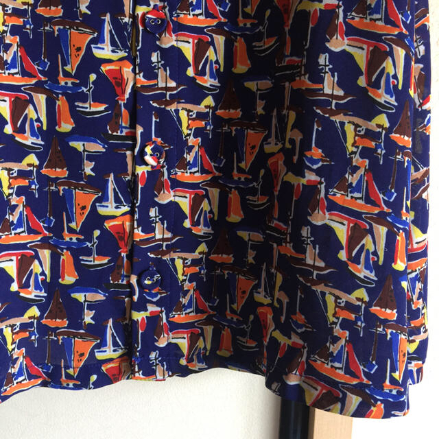 ヨット柄 マリン  スカート レディースのスカート(ひざ丈スカート)の商品写真