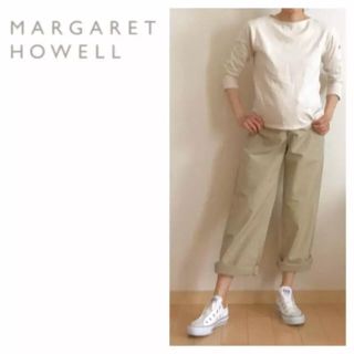 マーガレットハウエル(MARGARET HOWELL)のマーガレットハウエル☆パンツ☆ベージュ☆MHL☆イエナ、ヤエカ好きにも(カジュアルパンツ)