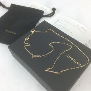 Hirotaka　10KYG ダイヤモンドネックレス（箱・保存袋・証明書付き）(ネックレス)