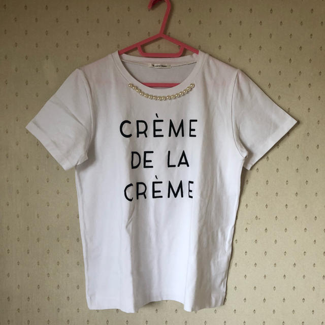 le.coeur blanc(ルクールブラン)のパールTシャツ レディースのトップス(Tシャツ(半袖/袖なし))の商品写真