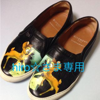 ジバンシィ(GIVENCHY)のジバンシー スリッポン ローカット スニーカー ディズニー バンビ柄 36(スリッポン/モカシン)