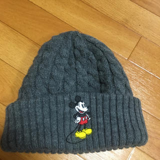 ディズニー(Disney)のミッキー グレーニット帽(ニット帽/ビーニー)