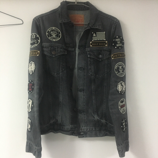HYSTERIC GLAMOUR - SP加工デニムロッカーズGジャン L size blackの HYSTERIC GLAMOUR - SP加工デニムロッカーズGジャン L size blackの