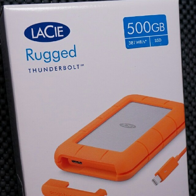 LaCie Rugged ポータブルSSD 500GB/ STEZ500400PC/タブレット