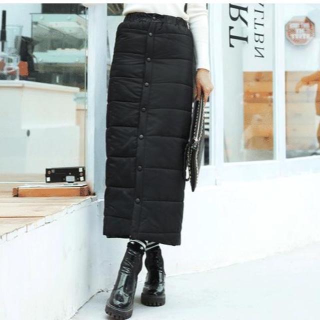 巻きスカート ロング丈 中綿 防寒スカート XLサイズの通販 by ゆの's shop｜ラクマ