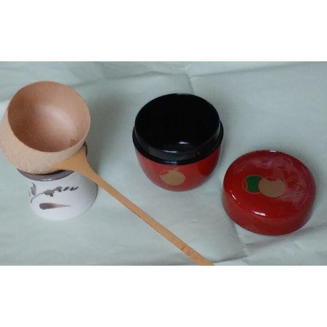 経年のお品】茶道具⑦ ※茶道一式収納棚。♪ 茶碗2個、茶さじ、茶筅無し。-
