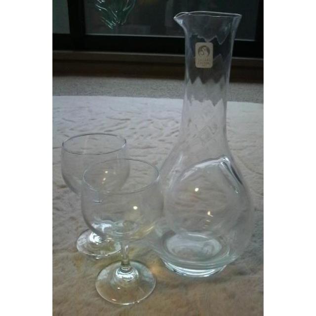 ワインクーラー(デキャンター)&ワイングラスセット グラス+カップ