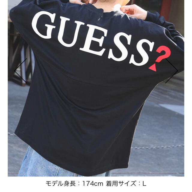 GUESS(ゲス)のGUESS スーパービックフットボールtee レディースのトップス(Tシャツ(長袖/七分))の商品写真