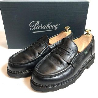 パラブーツ(Paraboot)のパラブーツ ランス スリッポン ローファー UK6 24.5cm 黒(ドレス/ビジネス)