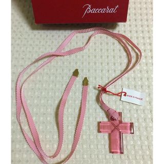 バカラ(Baccarat)の美品 バカラ ネックレス ピンク(ネックレス)