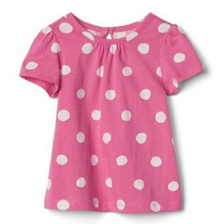 ベビーギャップ(babyGAP)の新品◇baby Gap 半袖 ドットプリント カットソー Tシャツ 70 女の子(Ｔシャツ)