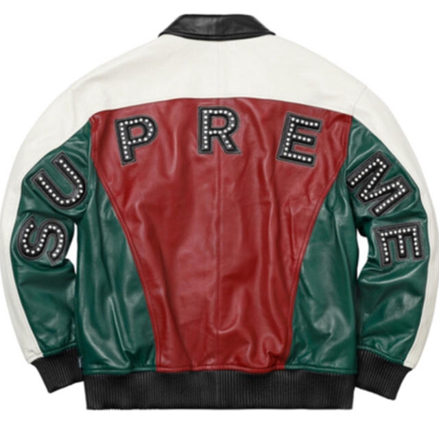 Supreme - Supreme Studded Arc Logo Leather Jacket