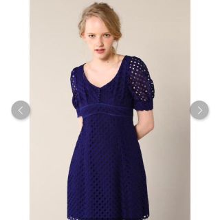 ジルスチュアート(JILLSTUART)の新品 ジルスチュアート レースフレアワンピース 定価41,040円 3/26迄(ひざ丈ワンピース)