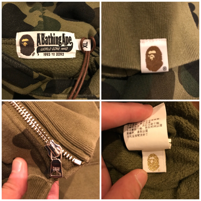 A BATHING APE(アベイシングエイプ)の【最終相談可】美品 APE エイプシャークパーカー XL 付属有り メンズのトップス(パーカー)の商品写真