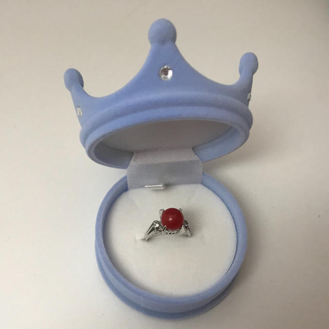 赤珊瑚 指輪 9号 💍リング/シルバー製  レディース アクセサリー✨美品 レディースのアクセサリー(リング(指輪))の商品写真