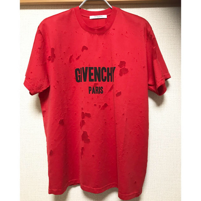 在庫あり/即出荷可】 GIVENCHY S レッド Tシャツ オーバーサイズ