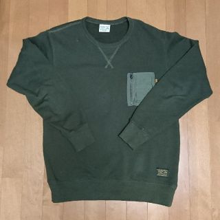 アルファインダストリーズ(ALPHA INDUSTRIES)のALPHA トレーナー スウェット パーカー カーキ Mサイズ(スウェット)