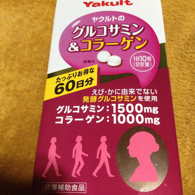 Yakult(ヤクルト)のヤクルト Yakult グルコサミン＆コラーゲン 60日分 サプリメント 食品/飲料/酒の健康食品(コラーゲン)の商品写真