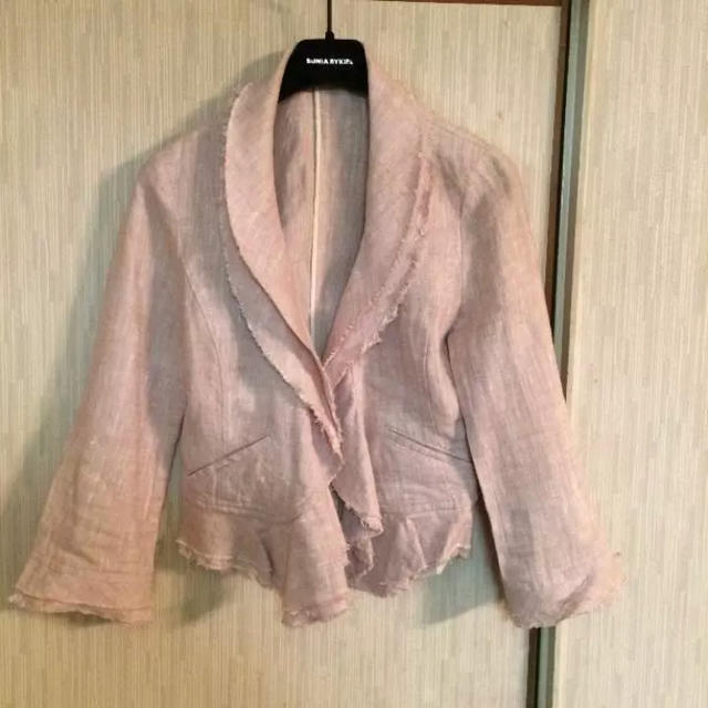 ESTNATION(エストネーション)のエストネーション 麻のピンクのジャケット レディースのジャケット/アウター(テーラードジャケット)の商品写真