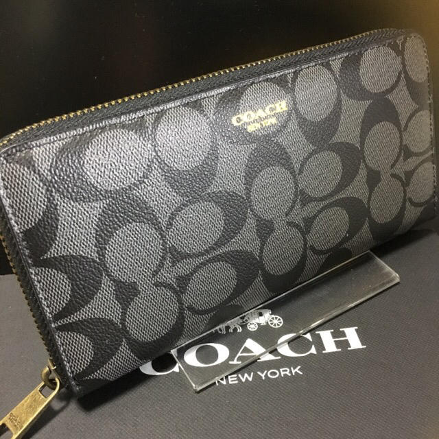 COACH - 限定セール❣️新品コーチ長財布F74597ブラック×チャコール