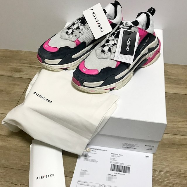 Balenciaga(バレンシアガ)の【ラブちゃん様専用】42 Balenciaga Triple S ピンク レディースの靴/シューズ(スニーカー)の商品写真