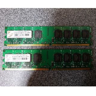 トランセンド(Transcend)のDDR2 メモリ4gb 2枚(PCパーツ)