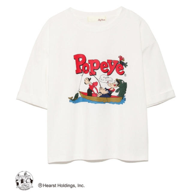 Lily Brown(リリーブラウン)のkota様Lily Brown POPEYE(R)Tシャツ LWCT181203 レディースのトップス(Tシャツ(半袖/袖なし))の商品写真