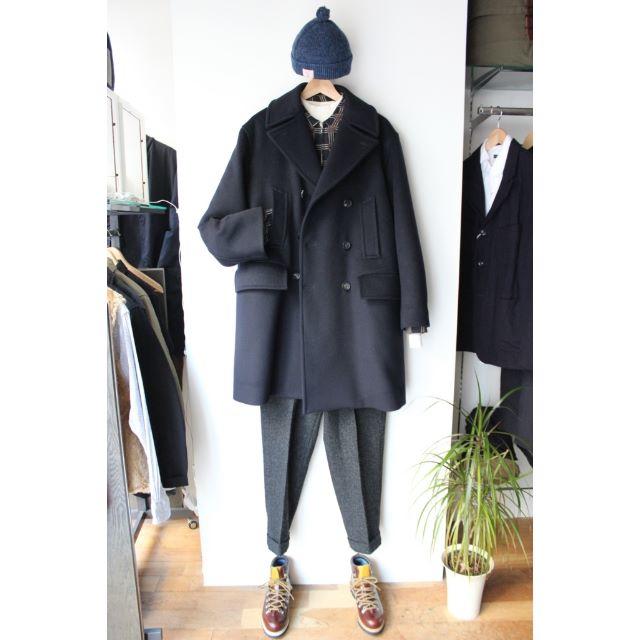 COMOLI(コモリ)のAURALEE（オーラリー）'BEAVER MELTON P-COAT' メンズのジャケット/アウター(ピーコート)の商品写真