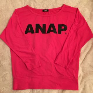 アナップ(ANAP)のANAP ロングTシャツ ピンク(Tシャツ(長袖/七分))